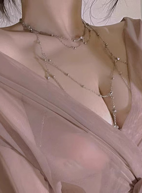 胸链身体链欧美bodychain性感比基尼bikini立体后背链露背装配饰