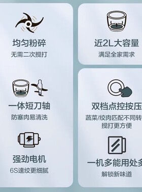 苏泊尔JRD07绞肉机家用全自动多功能小型辅食打肉馅料理搅拌机