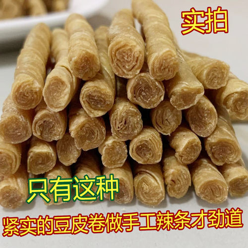 豆筋丁5斤豆制品干货山东辣条片豆皮豆棒豆卷人造素肉豆筋棍散装 - 图0