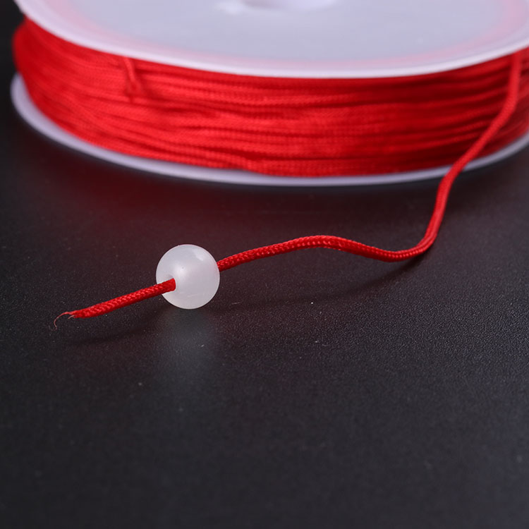 72玉线红绳手链diy散珠6毫米收尾珠有机玻璃珠琉璃珠配件仿玉珠子 - 图1