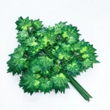 Моделирование баньян листья на клей пластиковые поддельные ветви зеленый завод Ginkgo Красные листья кленовых листьев