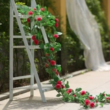 Имитация роз, искусственные цветы, виноградные лозы, настенные ковры, намоточные водопроводные трубы для кондиционирования воздуха, блокировка и украшение потолка гостиной пластиковыми растениями