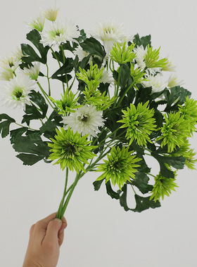 高品质仿真花非洲菊花束 客厅卧室摆件插花花艺 商业展示 DIY材料