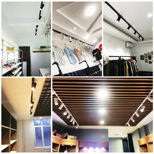 轨道灯服装店铺商用30w导轨灯超亮客厅家用led射灯明装中山灯具白 - 图2