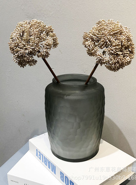 仿真花塑料花 客厅装饰插花球型花绿色植物绿豆花配材小豆果