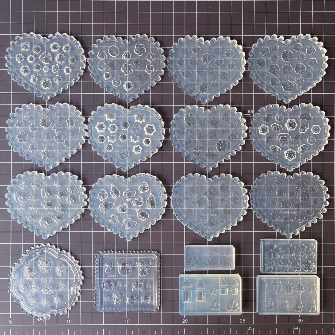 迷你樱花荷花莲花各种小花朵硅胶模具超轻树脂石塑粘土软陶uv胶用