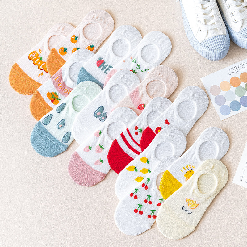 浅口夏天ins潮可爱硅胶防滑女短袜 mutesse短袜/打底袜/丝袜/美腿袜