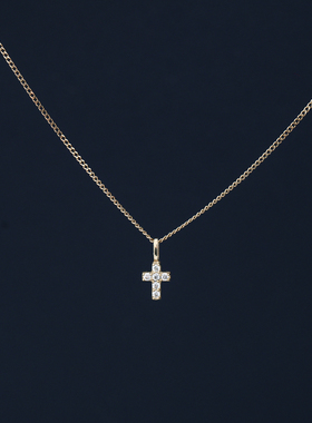 很小很小的9K金十字架吊坠