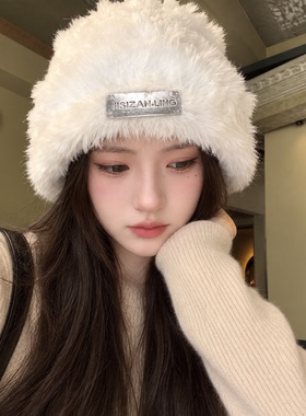 冬季女款保暖护耳毛线帽显脸小