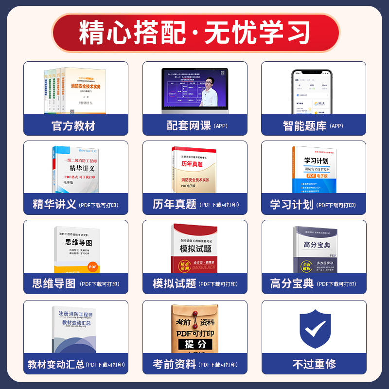 备考2025年一级注册消防工程师官方教材计划社消防证考试书一消历年真题试卷习题集消防安全技术实务综合能力案例分析嗨学网课题库