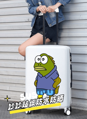创意卡通比奇堡居民卡通防水贴纸趣味海绵宝宝墙贴门贴背景装饰贴