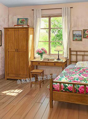 新款回忆满满80年代温馨小屋卧室玄关客厅出租屋防水自粘贴画网红