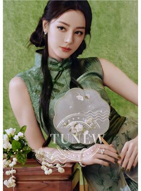 迪丽热巴古风竹韵高颜值海报贴纸出租屋服装店彩妆店墙贴装饰贴画