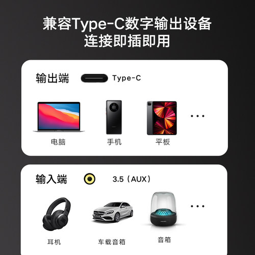 SKW旗舰解码器耳放小尾巴Type-c转3.5苹果安卓手机电脑耳机转接线 - 图3