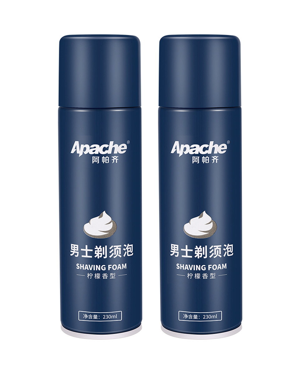 Apache/阿帕齐剃须泡沫柠檬香型刮胡泡剃须泡剃须啫喱膏230ml*2瓶 - 图3