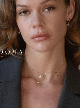 Fedoma灰白双天然珍珠项链