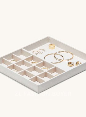 加拿大Mejuri黑色皮质高级首饰盒