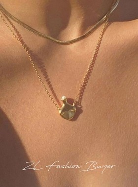 Fedoma花瓶立体纹理珍珠项链