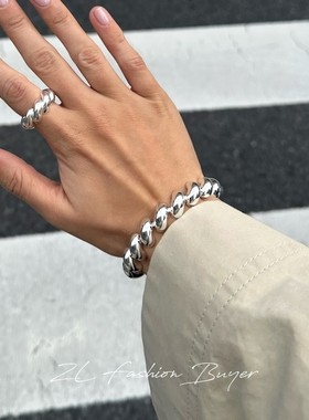 现货Lie Studio螺旋纹理波纹褶皱极简风高级小众手链手镯官方授权