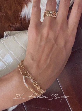 温莎Y字许愿骨水晶链条锁骨项链