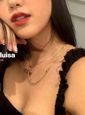 AnaLuisa古巴素链锁骨链