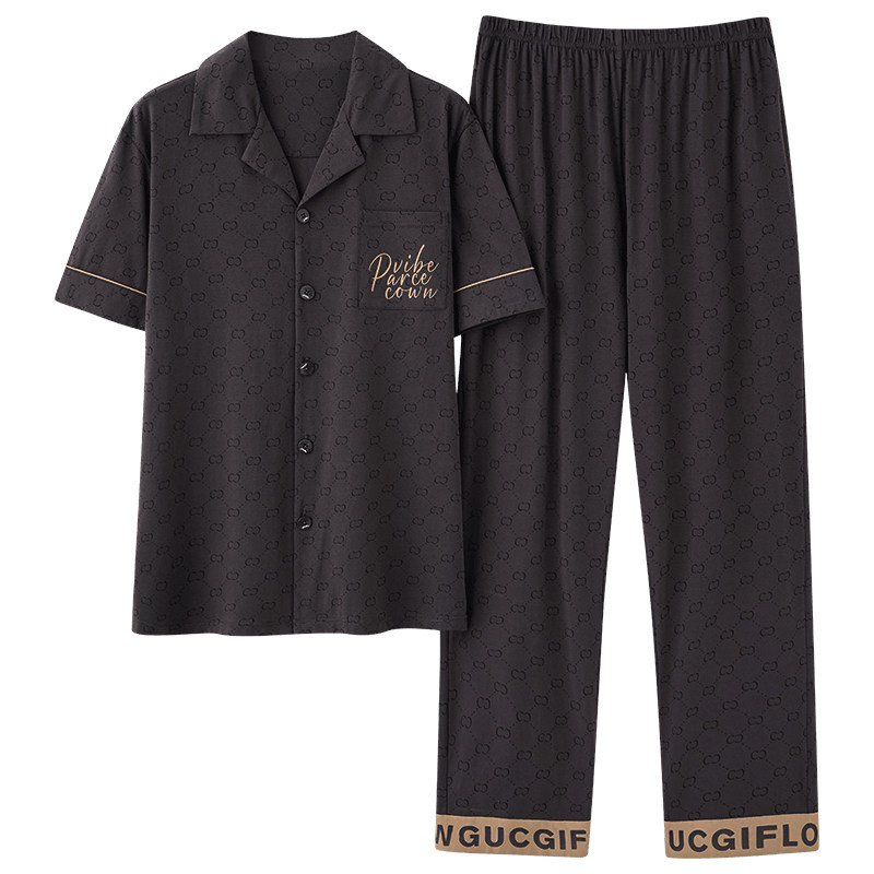 男士纯棉短袖长裤2022年新款感睡衣 芬诗漫睡衣/家居服套装