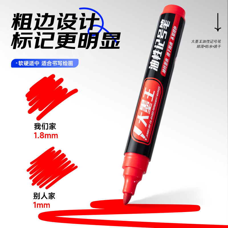M&G oil-based markers are waterproof and oil-proof and will not fade easily