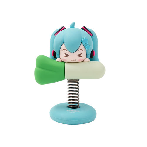 moeyu初音未来眯眯眼软胶摇摇乐miku车载摆件桌面装饰品卡通周边 - 图0