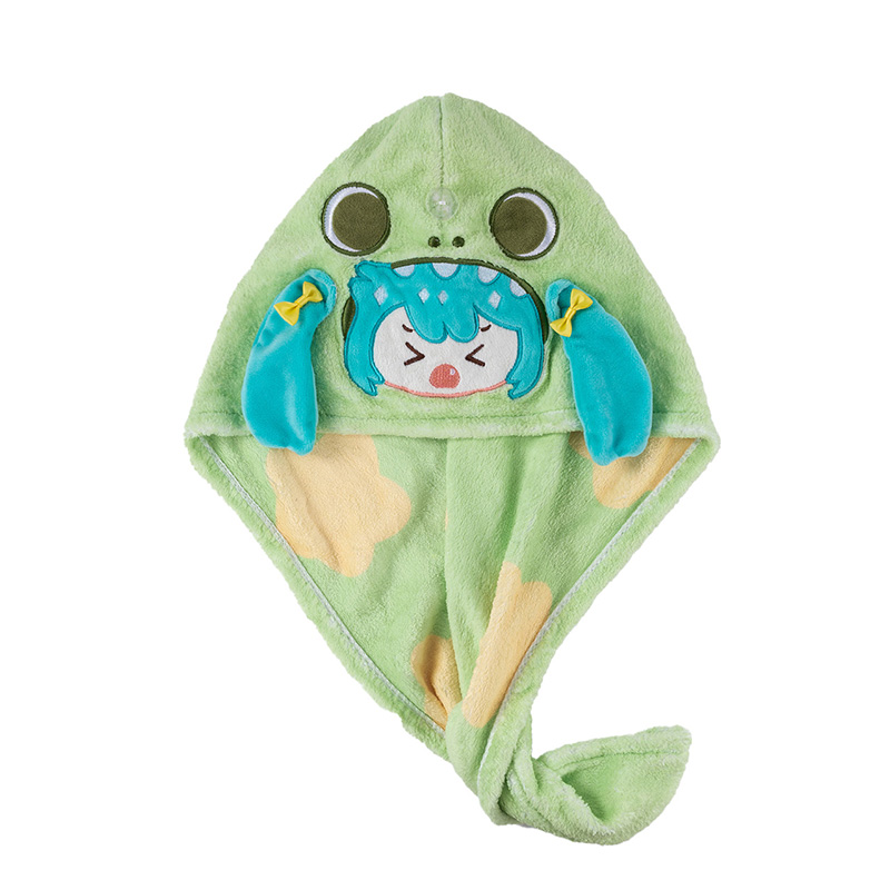 moeyu初音未来睡衣派对系列可爱干发帽女超强吸水浴帽miku周边 - 图0