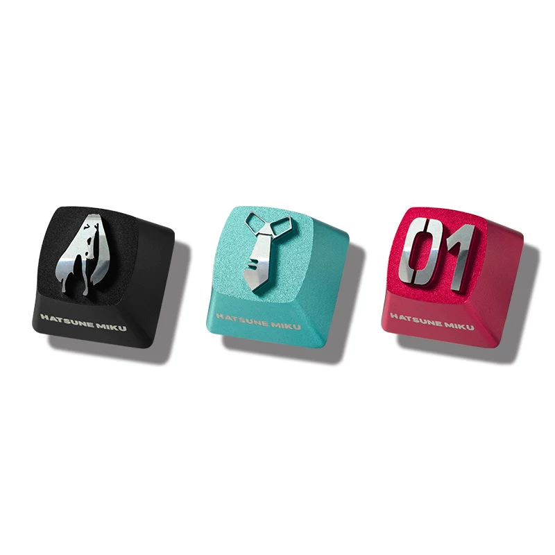 MoEYU Hatsune Miku Limited Metal Key Cathery Miku Personal Mechanical Keyboard Creative keycap