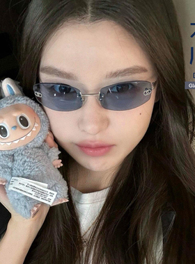jennie同款蓝色墨镜可配度数