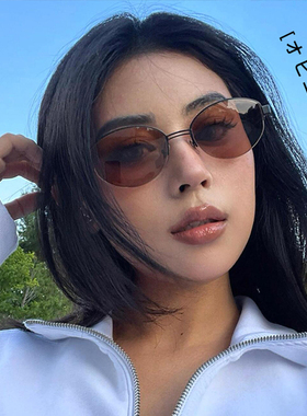 大川复古半框太阳镜可配度数