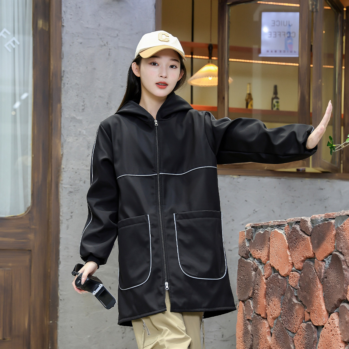 男女工作服防水罩衣厨房防风衣外套保暖耐脏加绒2024中长款logo,淘宝优惠券,粉丝福利购,淘宝优惠卷