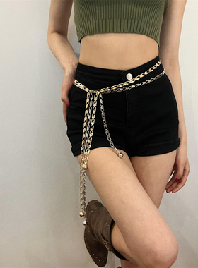 高级感满满/气质链条装饰腰带女