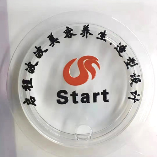透明造型圆形带盖可插吸管耐热玻璃杯亚克力杯盖定制LOGO美发杯子 - 图3
