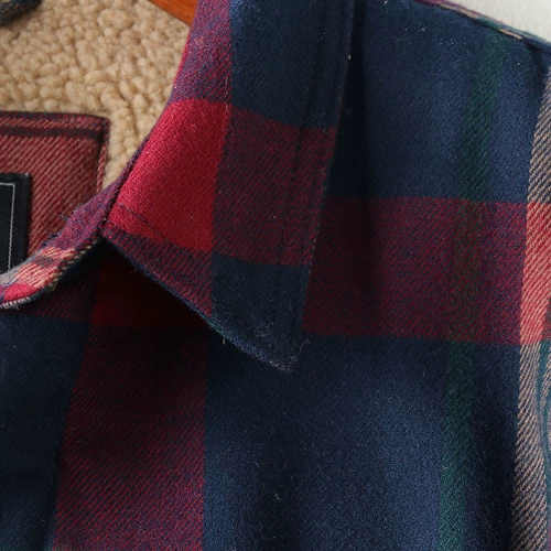 Ретро мужская куртка, хлопковые джинсы с начесом, лонгслив, рубашка, в американском стиле