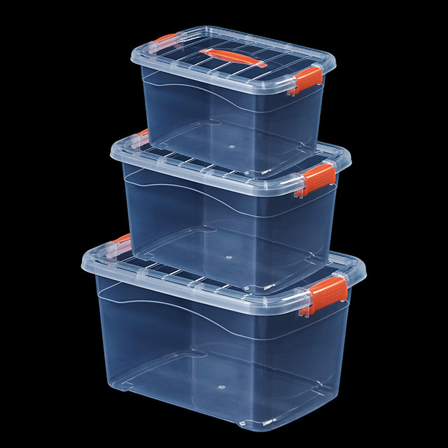 High transparent plastic storage box, handheld fish and turtle raising box, toy snack storage box, household kitchen storage box