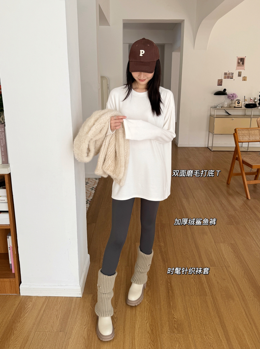 【加厚绒鲨鱼裤】米图重磅保暖塑形美腿提臀加厚加绒打底裤女冬季 - 图3