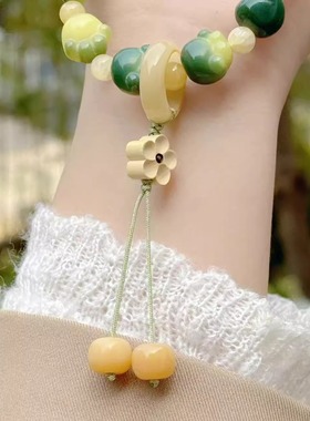 杭州灵隐文创小青柠招财猫手链挂