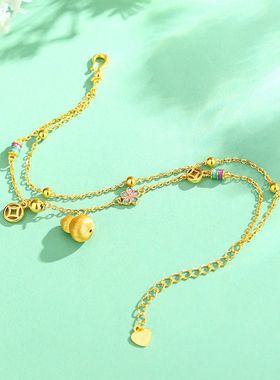 925纯银福禄双全手链女复古中国风葫芦双层气质潮流新年吉祥手饰