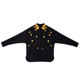 Kamo original leaf embroidered lapel shirt