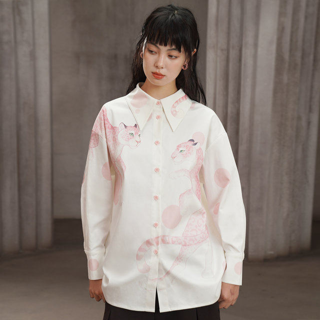 Kamo original design niche retro printed shirt