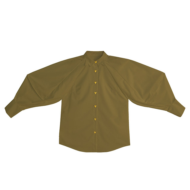 Camo shirt loose and moderate fox button shirt