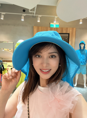 【台湾实体店】后益hoii开叉圓筒帽紫外线户外25年新款大帽沿直邮