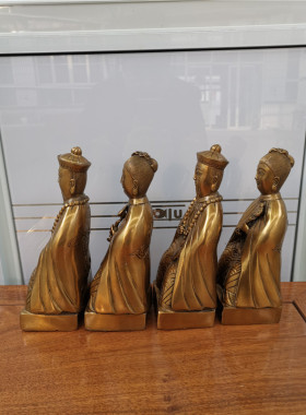 双龙纯铜蟒蛇太爷太奶佛像铜像工艺品家居黄铜摆件