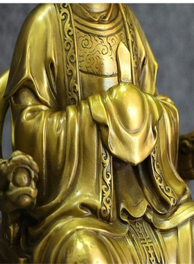 飞龙铜像泰山老碧霞元君母纯铜