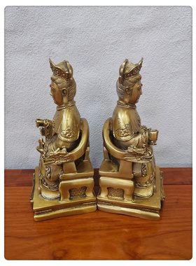 飞龙金花教主银花纯铜铜像佛像家用金花娘娘银花黄铜家居摆件