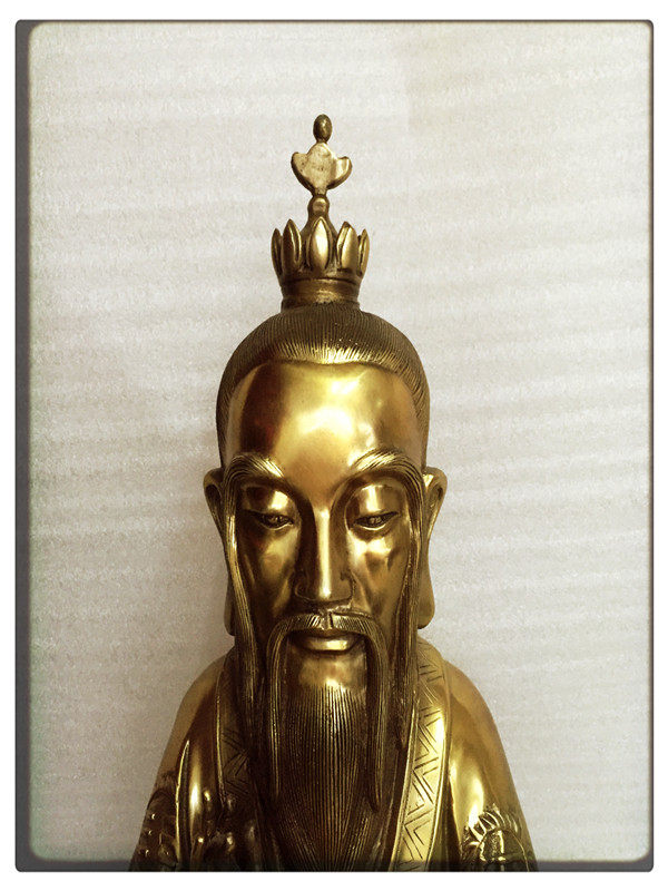 飞龙纯铜长眉李大仙李长庚李金仙铜像佛像家居摆件工艺品