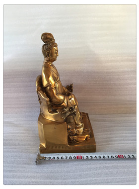 纯铜金花教主摆件佛像