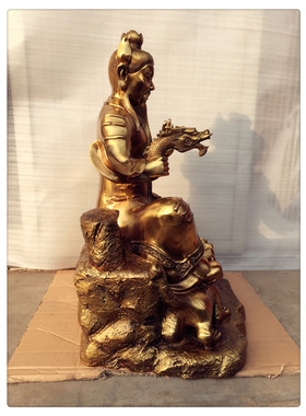 飞龙纯铜张天师像天龙地虎张天陵像铜像佛像家居摆件工艺品